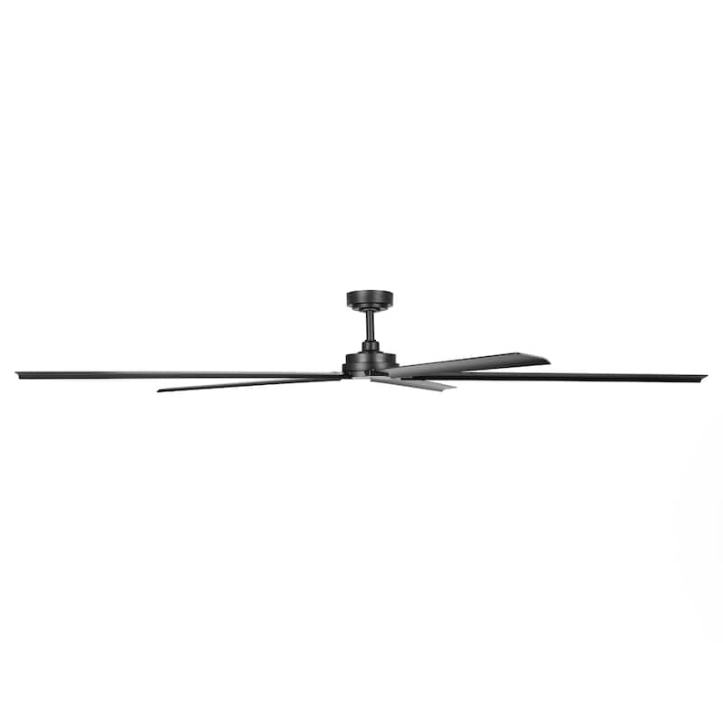84" Black Industrial Aluminum Large Outdoor Commercial Ceiling Fan with Remote