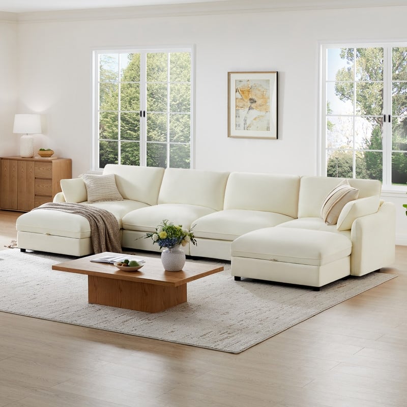 Spruce & Spring Oversized Cloud Modular Sectional Couches for Living Room