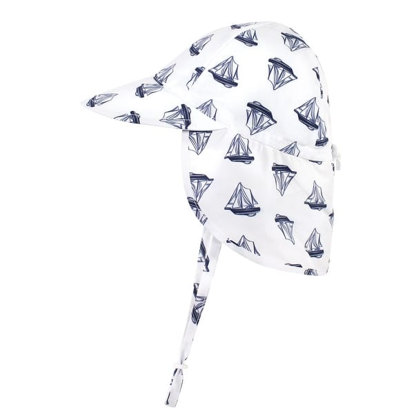 slide 1 of 1, Hudson Baby Infant and Toddler Boy Sun Protection Hat, Sailboat 0-6 Months - Sailboat