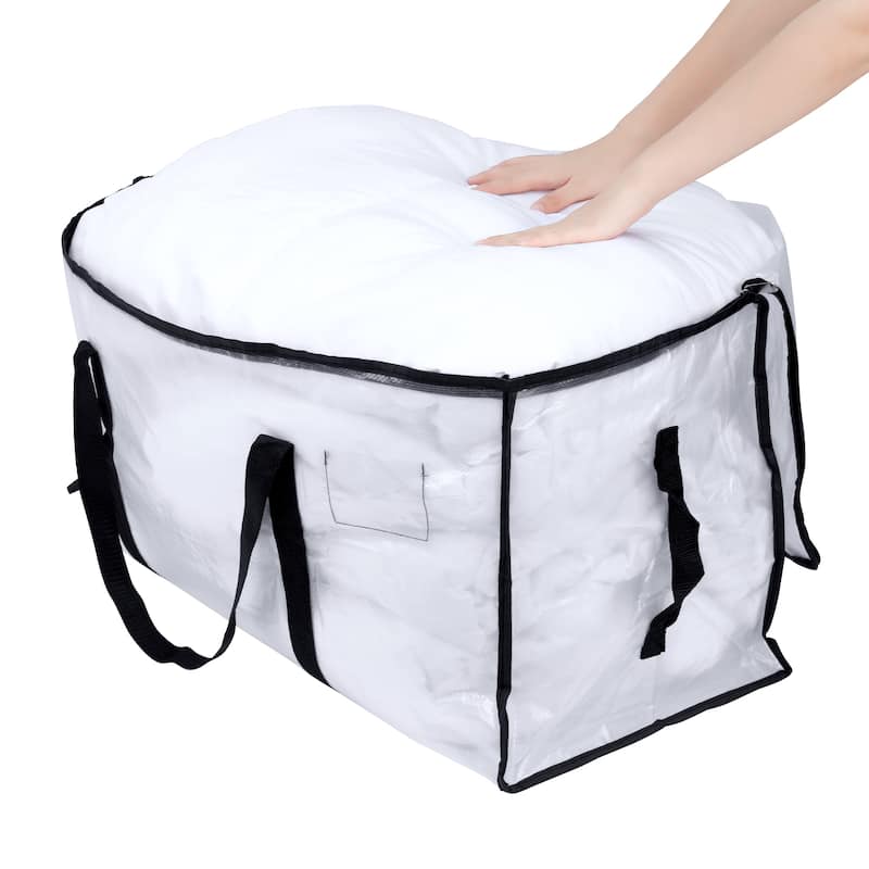 1 Pack Clothes Storage, Foldable Storage Bags, Moving Bags for Organizing Comforter, Closet Organizers with Handles 27*14*15in