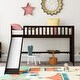 preview thumbnail 51 of 51, Low Loft Bed w/Ladder & Slide, Solid Wood Loft Bed Frame w/Guardrail