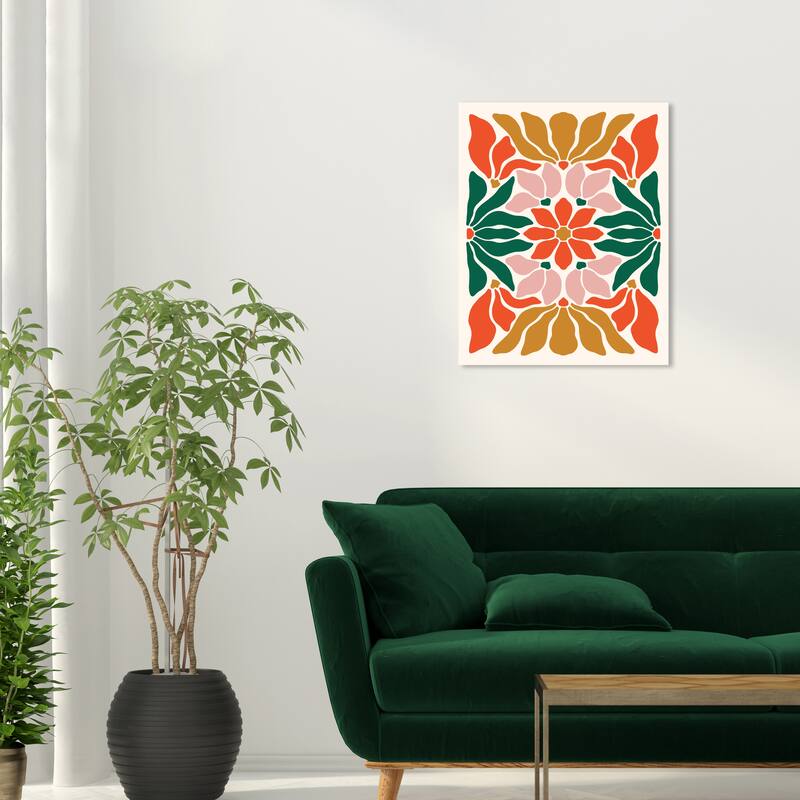 Wynwood Studio Canvas Floral and Botanical Plain Poinsettias Style Gold Modern & Contemporary Wall Art Canvas Print - 20 x 24