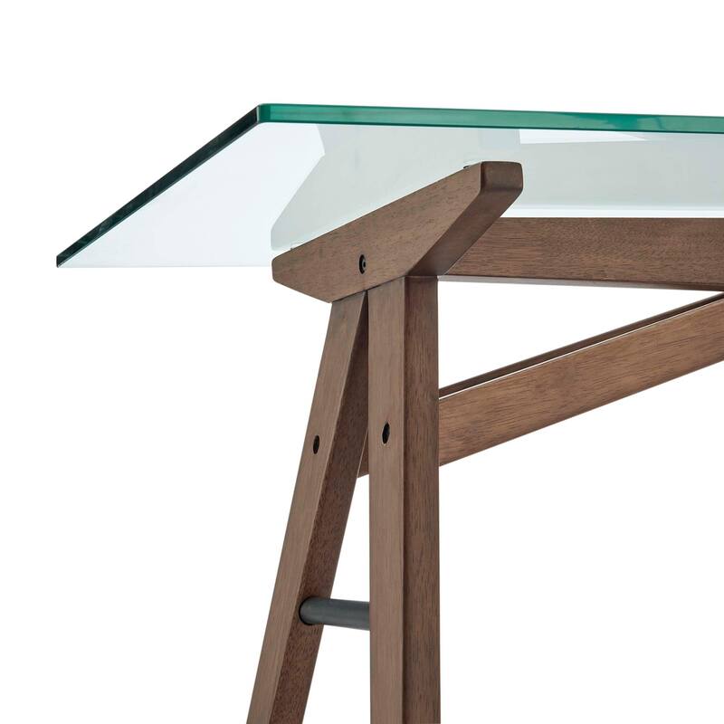 Steadfast Glass-Top Glass Top Office Desk