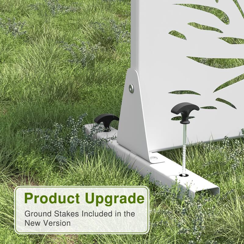 Outdoor Privacy Screen Free Standing Bamboo Leaves