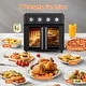 preview thumbnail 6 of 8, PlumChef 26QT Large capacity French Double-Door Air Fryer Convection Toaster Oven, 1700W, 7 Preset Menus, 7-in-1 Multi-Function