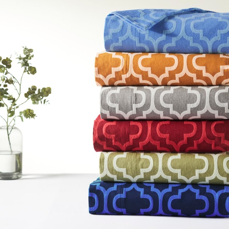 Superior All Season Brushed Flannel Trellis Pillowcase Set (Set of 2)