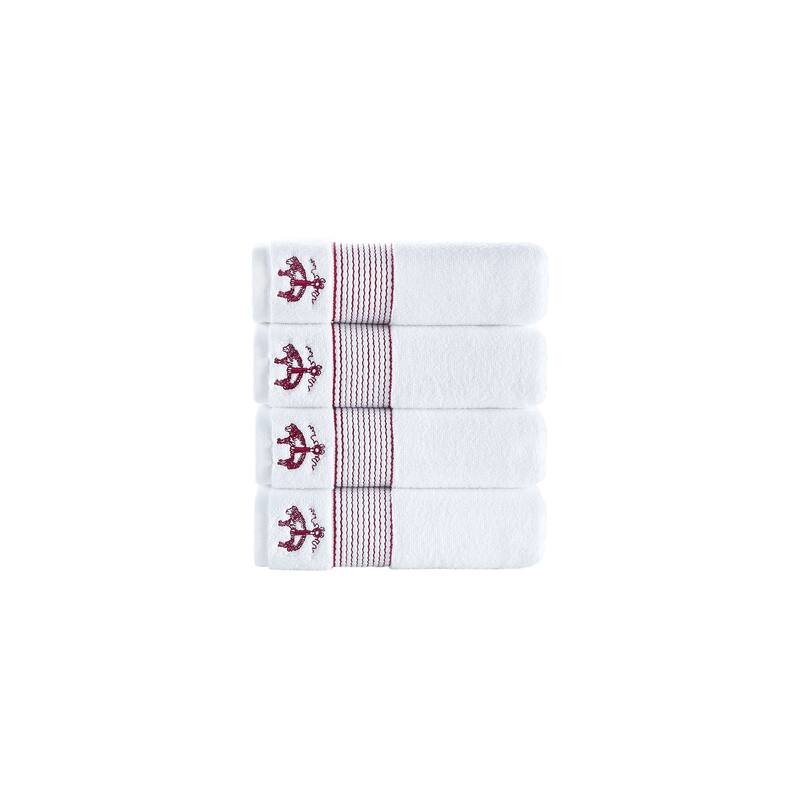 Brooks Brothers Rope Stripe Border 4 pcs Hand Towels