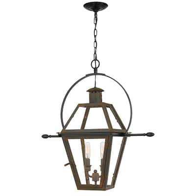 Rue De Royal 2-Light Pendant in Industrial Bronze