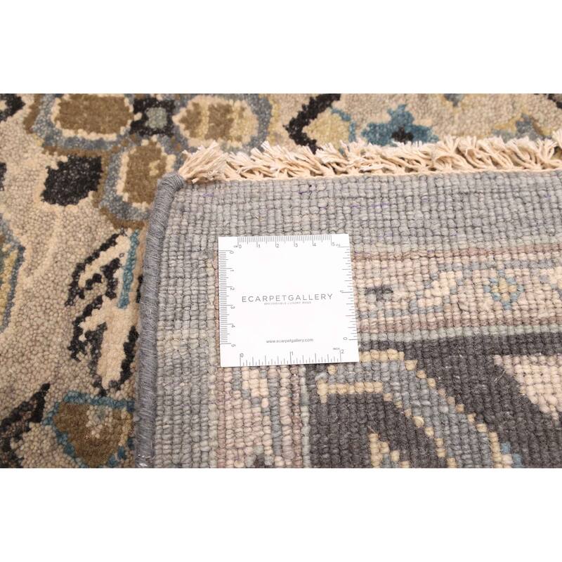 ECARPETGALLERY Hand-knotted Finest Agra Jaipur Dark Grey Wool Rug - 8'6 x 11'3