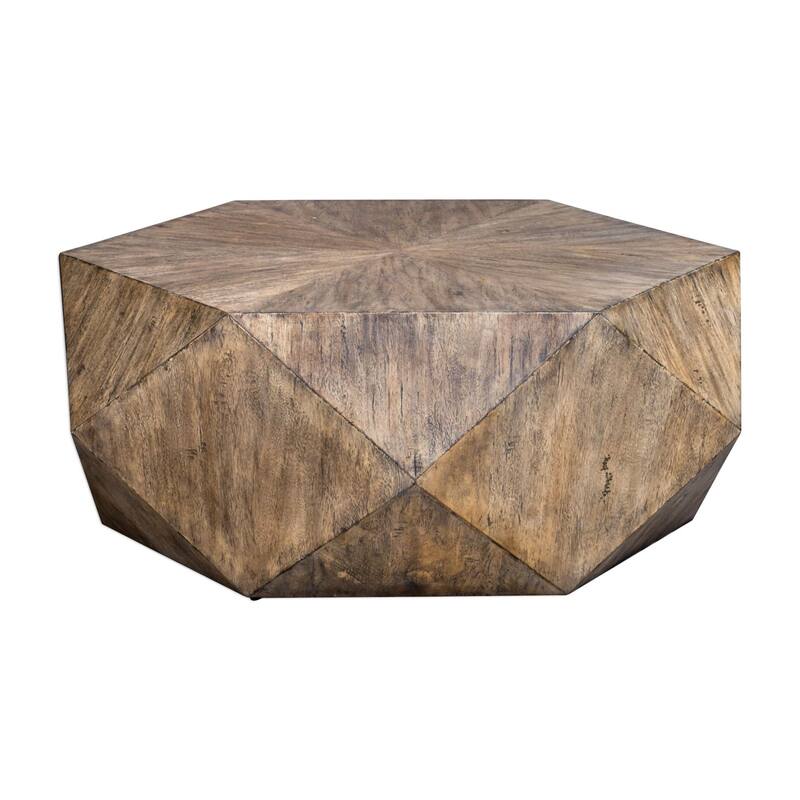 Uttermost Volker 48" Wide Geometric Modern Java Wood Accent