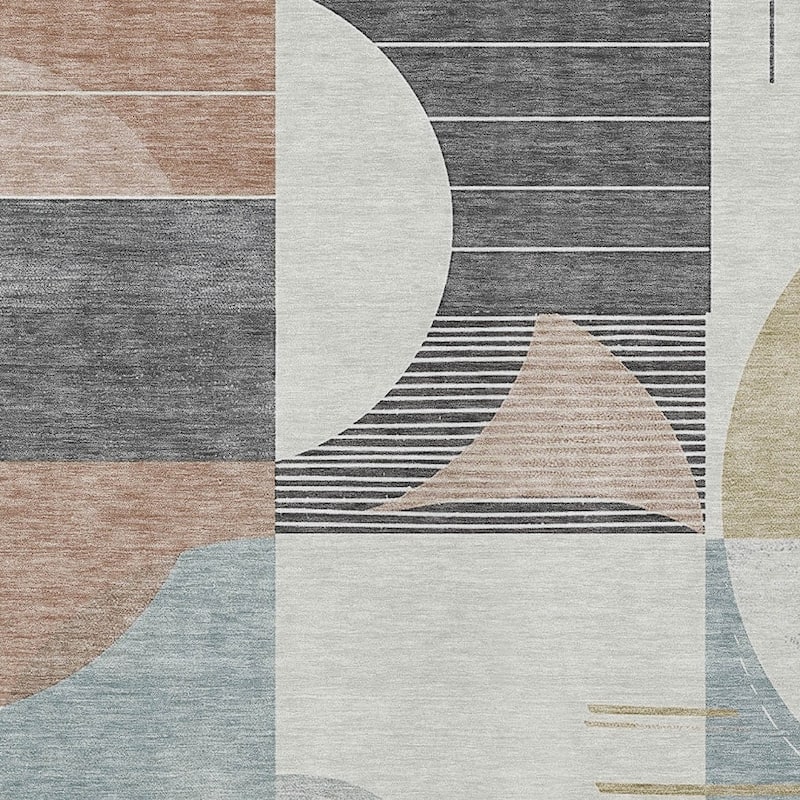 HomeRoots Geometric Modern Rectangle Outdoor Rug