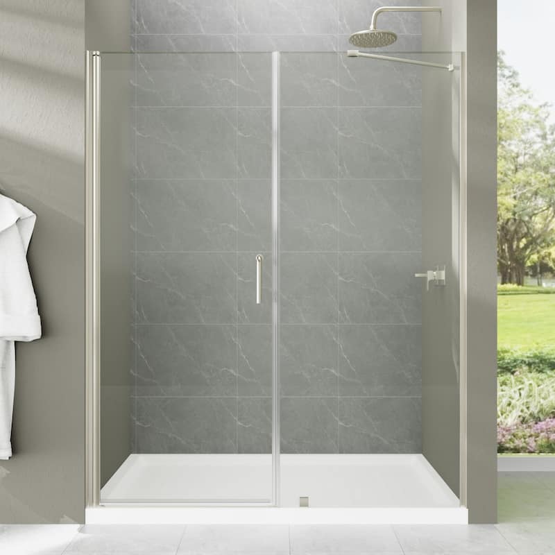 60'' x 72'' Alu-frame Glass Shower Tub Door in Nickel/Gold