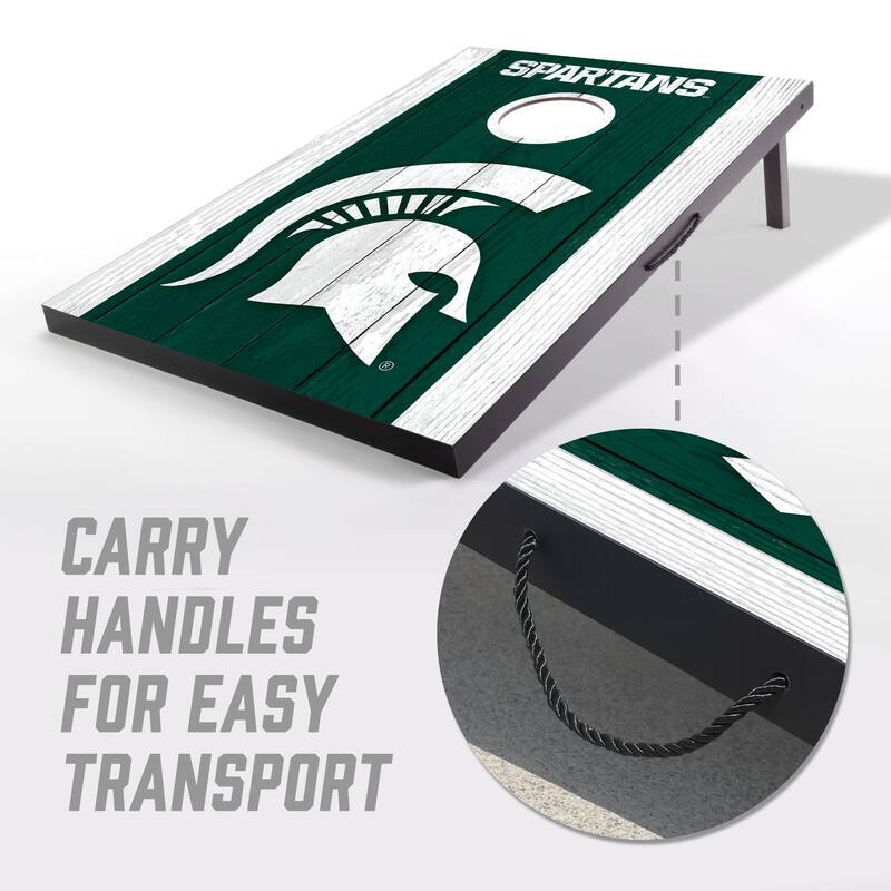 Michigan State Spartans NCAA Compact 2x3 Tailgate Cornhole Board Set