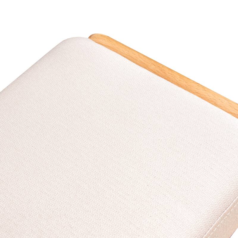 Shoe Bench Upholstered Seat with Open Shelves, Decorative Stool Indoor Shoe Bench Window Bench for Hallway Bedroom