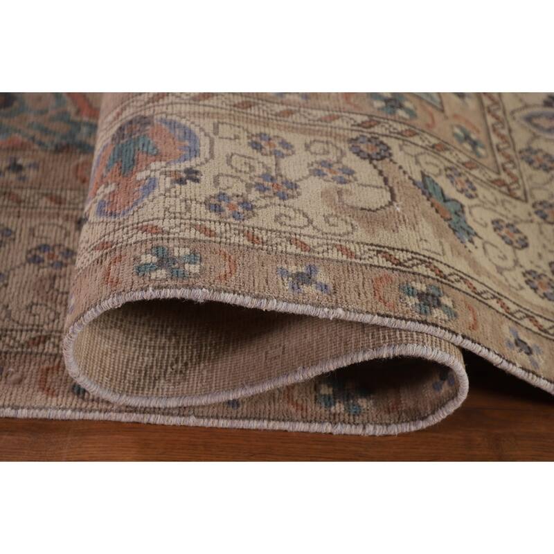 Tabriz Persian Vintage Area Rug Handmade Wool Carpet - 9'7" x 12'7"