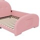 preview thumbnail 3 of 9, Twin size Upholstered Rabbit-Shape Princess Bed with Headboard and Footboard