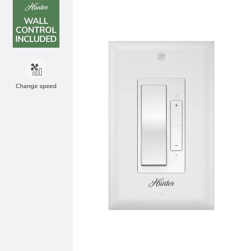 Hunter 60" Cassius ENERGY STAR® Ceiling Fan and Wall Control - Damp Rated - Farmhouse, Transitional, Industrial, Casual