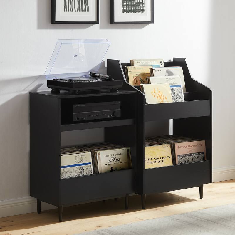 Crosley Liam 2-Piece Record Player Stand And Vinyl Storage Set