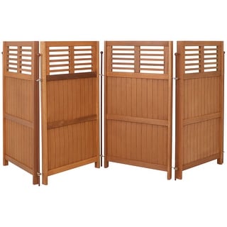 Folding Wood Patio/ Garden Privacy Screen - On Sale ...