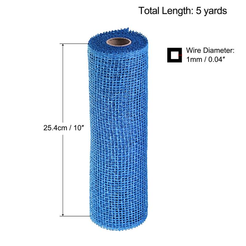 1 Roll PP Burlap Mesh 10" x 5 Yard Decorative Wreath Wrapping Ribbon