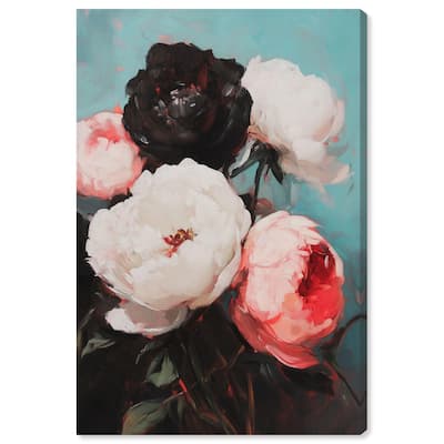 Three Shades of Peony III Canvas by Art Remedy, Gallery Wrapped