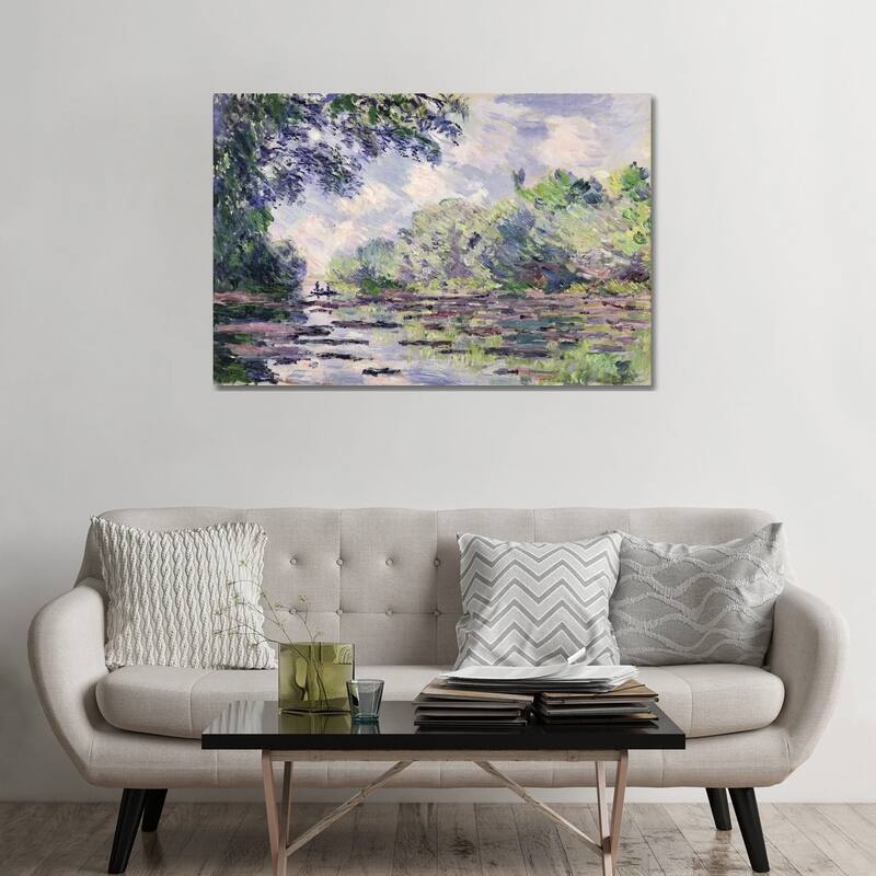 iCanvas "The Seine at Giverny, 1885 " by Claude Monet Canvas Print - 32x48x1.5