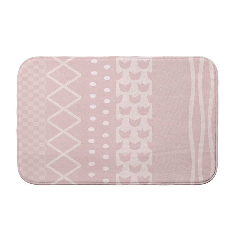 Pattern Stripe Bath Mat - 17 x 24 - Pink