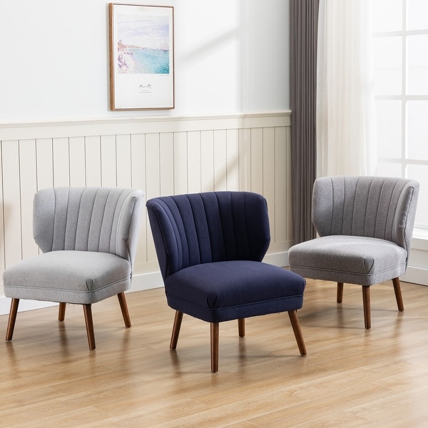 Corvus Farlow Upholstered Armless Wingback Accent Slipper Chair. Opens flyout.