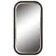 preview thumbnail 1 of 4, Nevaeh Curved Beveled Rectangle Wall Mirror - 43" - Black and Gold