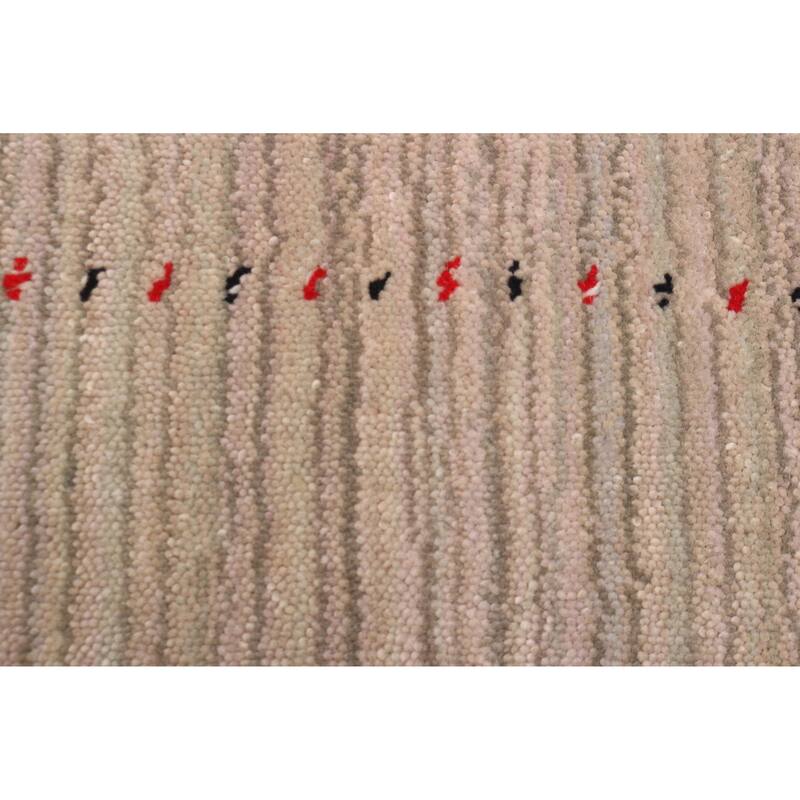 ECARPETGALLERY Hand Loomed Kashkuli Gabbeh Tan Wool Rug - 3'0 x 4'9