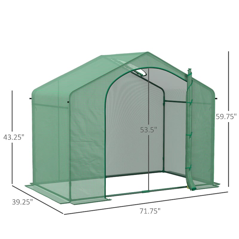 6' x 3' x 5' Portable Walk-in Greenhouse