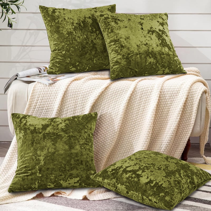 Rancho Crushed Velvet Throw Pillow Cover Set, NO INSERT