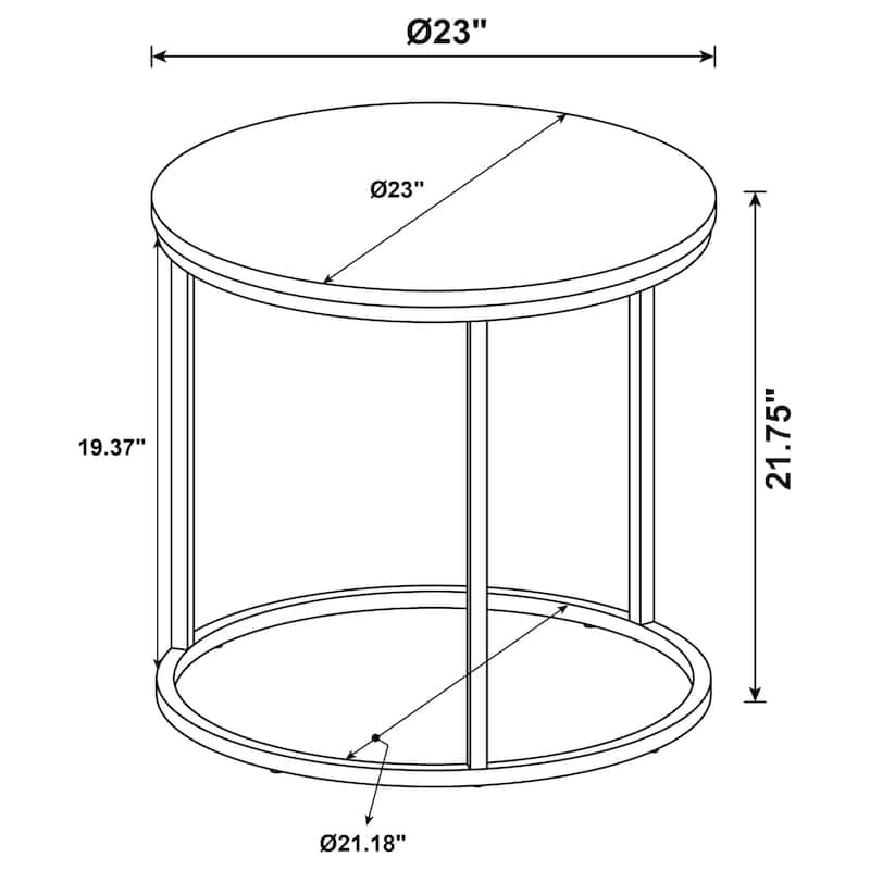 Lainey Round Occasional Side End Table