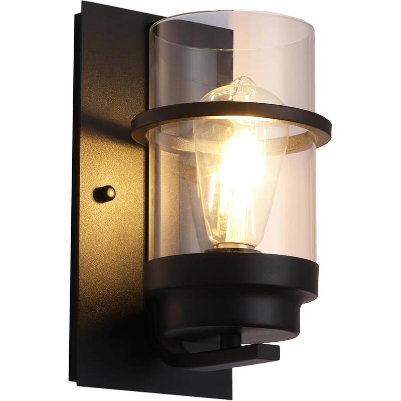 1-light vanity light sandy black wall light glass, iron bedroom light