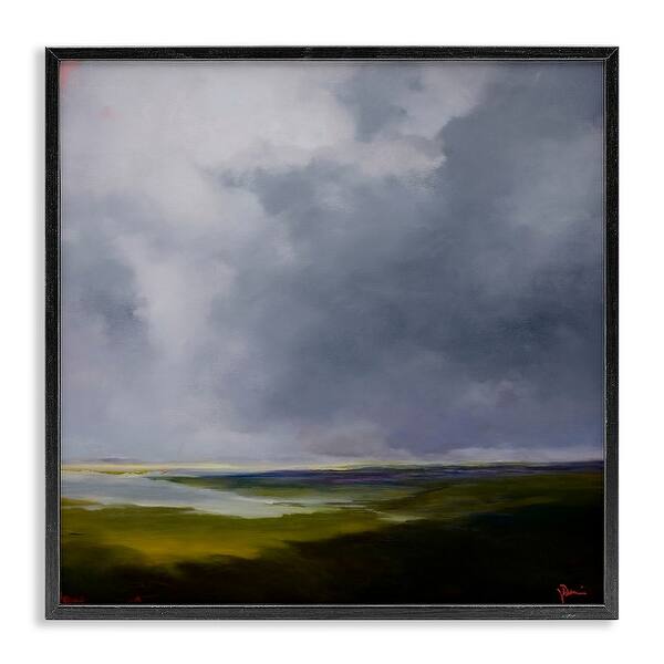 slide 2 of 25, Stupell The Green Cloudy Landscape Framed Giclee Art Design By Patrick Dennis 12 x 12 - Black