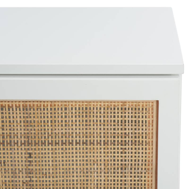 SAFAVIEH Zadie 1 Shelf Rattan Media Stand - 54" W x 15" D x 22" H
