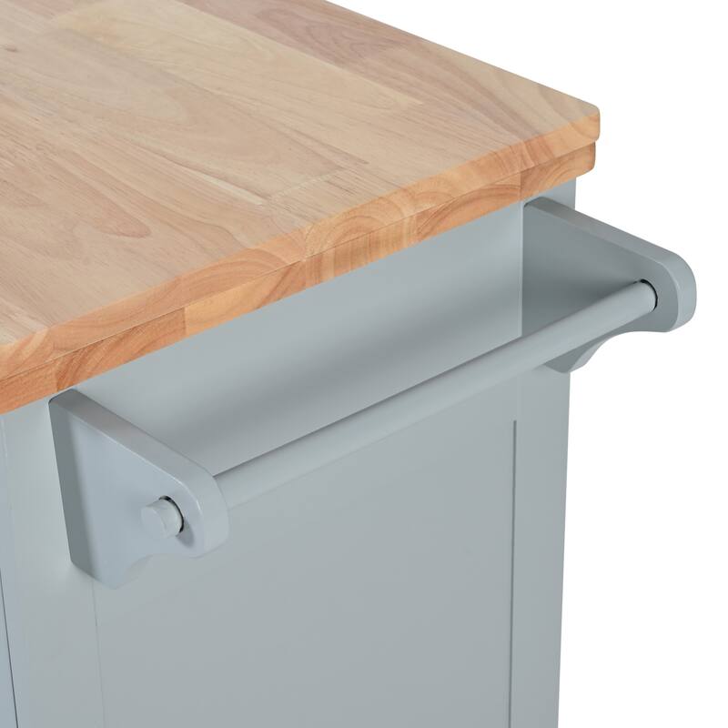 MDF Kitchen Cart with Towel Rack and Spice Rack and Drawer