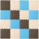preview thumbnail 1 of 58, ProsourceFit Kids Solid Floor Play Mat 3/8-in 16 SQ FT - Blue/Brown/Beige