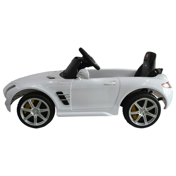 mercedes benz sls amg 6v ride on car white