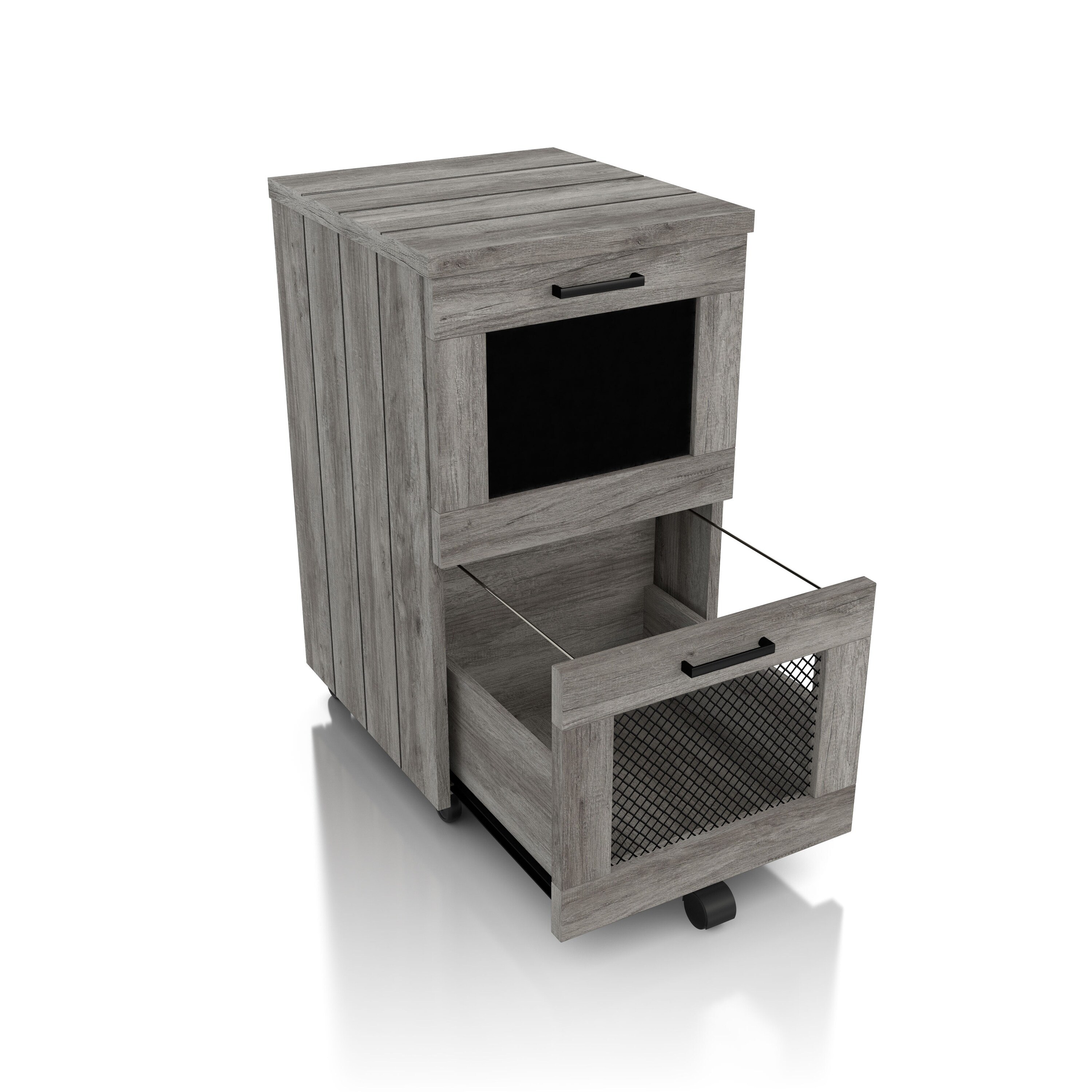 Shop Felix Rustic Grey Oak Finish 2 Drawer File Cabinet Overstock 32081325