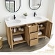 preview thumbnail 22 of 57, Seoul Bath Vanity with White Grain Composite Stone Top without Mirror