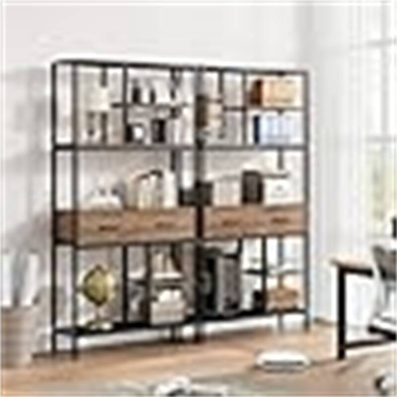 Tall Bookcase with Storage - 11.8"D x 35.4"W x 70.9"H