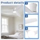 preview thumbnail 62 of 69, Sofucor 52Inch Low Profile Flush Mount Ceiling Fan with LED Light,3‑Blade Quiet Light Combo for Bedroom Kitchen Living Room