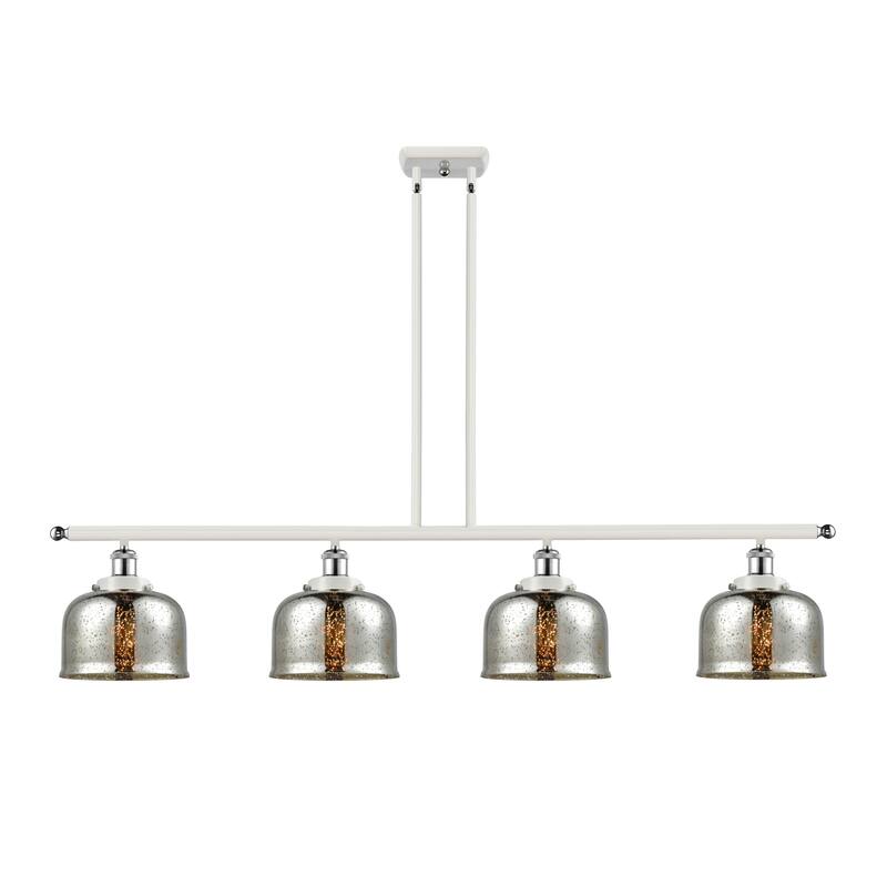 Innovations Lighting 916-4I-10-48-L Bell Linear Bell 4 Light 48" Wide - White and Polished Chrome / Silver Plated Mercury