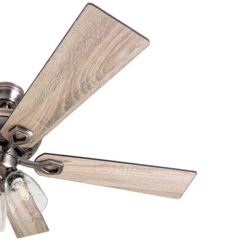 The Gray Barn Grumio Antique Pewter 52-inch Ceiling Fan with 5 Barnwood Blades