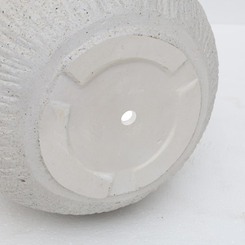 13.38"Dia x 16.14"H Large Round Planters, Outdoor Planters with Drainage Holes, Plant Pot with Cement Texture Plant Pots