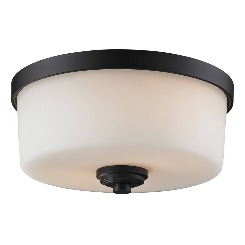 Bellevue Paula 2 Light 12" Wide Flush Mount Drum Ceiling Fixture