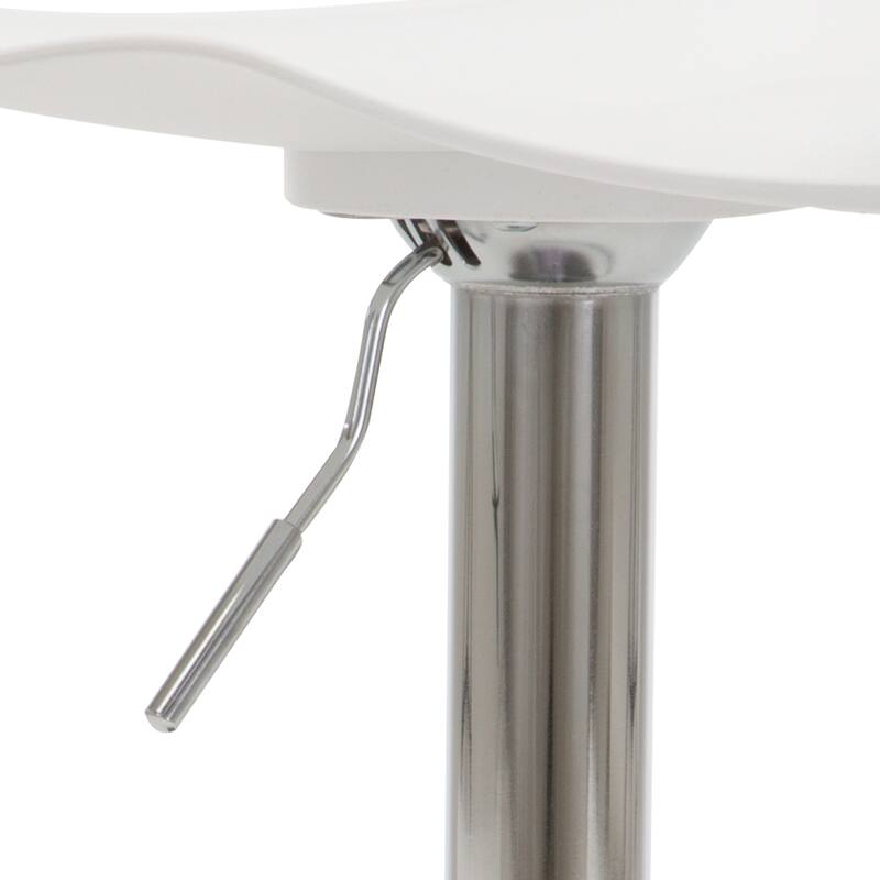 Adjustable Barstools Airlift Counter Bar Pub Height Stools with Plastic Seat Set of 2