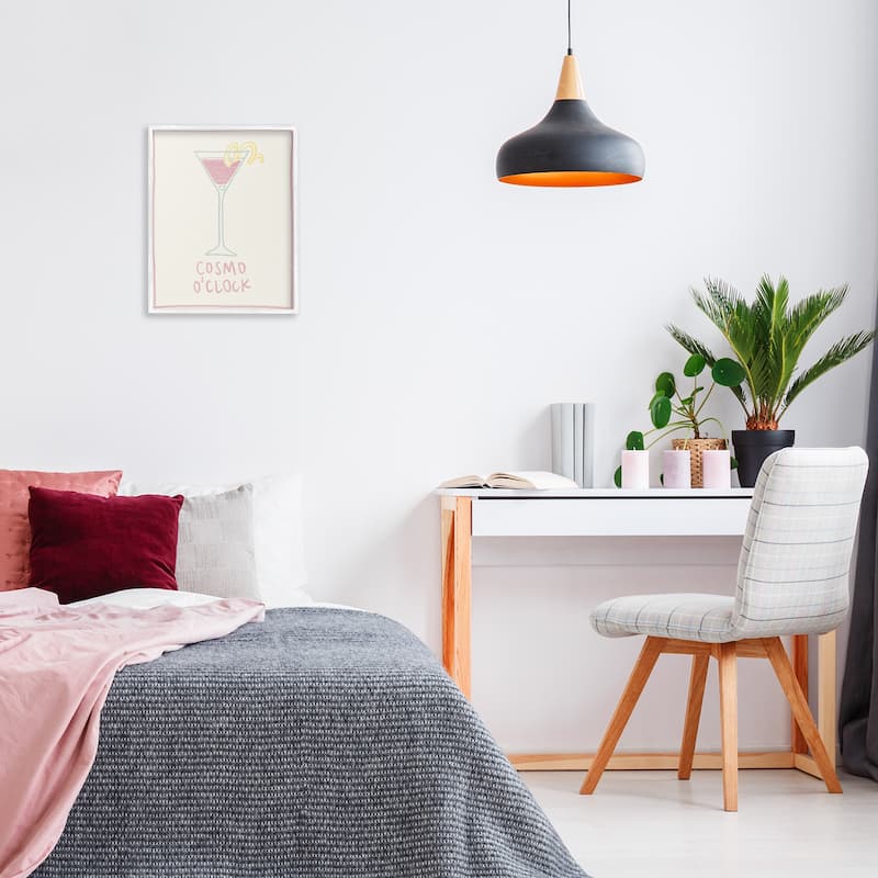 Stupell Minimal Cosmo O'Clock Framed Giclee Art Design By Grace Popp