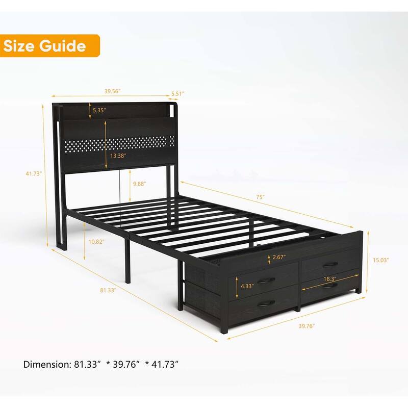 Metal Bed with Extraordinary Features for Ideal Bedroom Setup